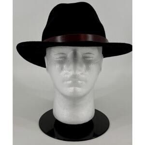 Brixton Men’s Messer Fedora Hat Black 100% Wool Size 7.25 (58cm) Medium Boho